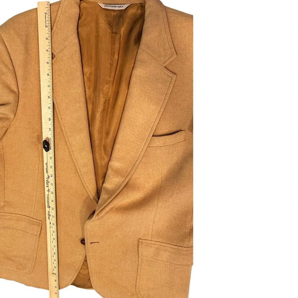 Barry Leeds Porter-Stevens Mens 100% Camel Hair Blazer Tan Sport Coat New Orlean